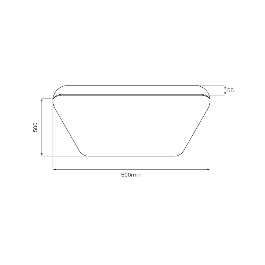 LED griestu lampa NEMO LED/36W/230V 50x50 cm melna