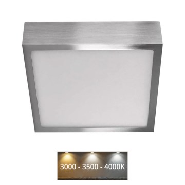LED Griestu lampa NEXXO LED/12,5W/230V 3000/3500/4000K 17x17 cm spīdīgi hromēts