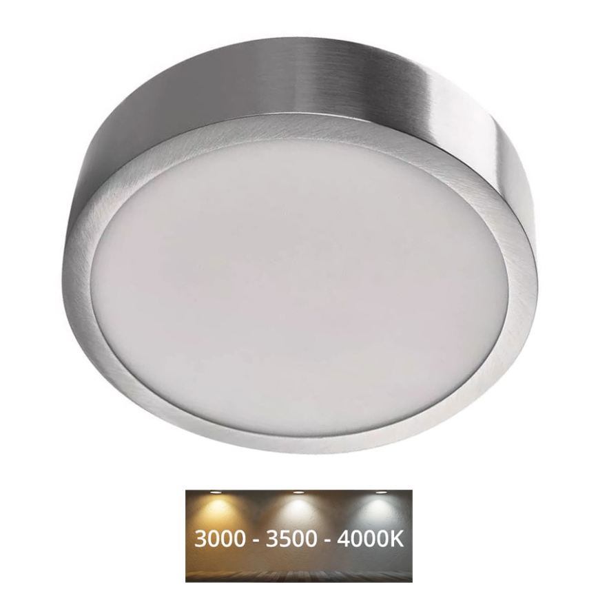 LED Griestu lampa NEXXO LED/12,5W/230V 3000/3500/4000K d. 17 cm matēts hroms
