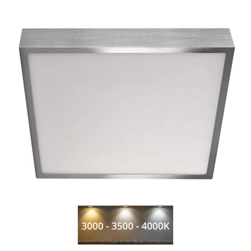 LED Griestu lampa NEXXO LED/28,5W/230V 3000/3500/4000K 30x30 cm matēts hroms