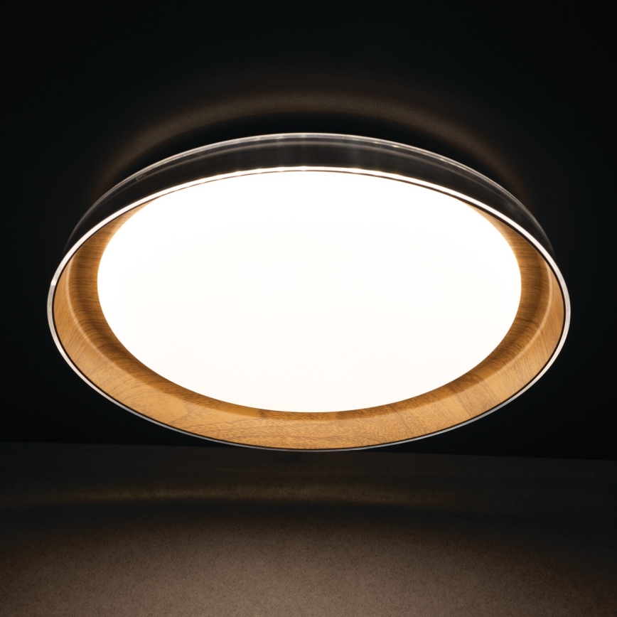 LED Griestu lampa NIFU LED/17,8W/230V d. 43 cm balta/brūna