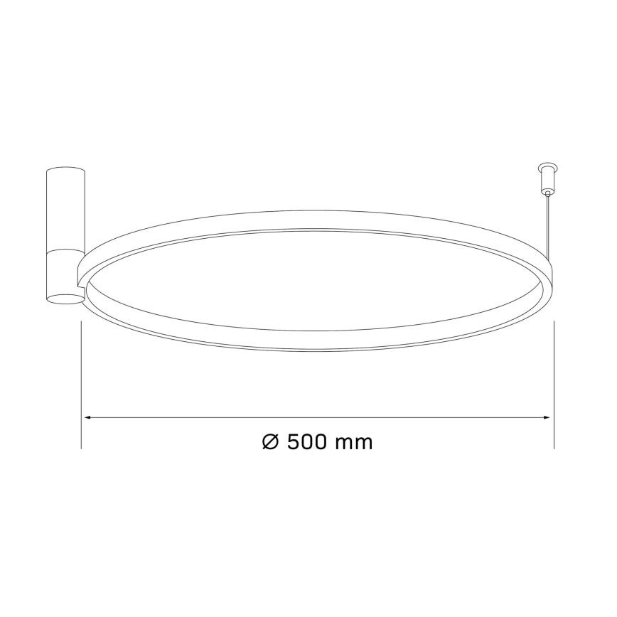 LED Griestu lampa NOEMI LED/20W/230V 4000K d. 50 cm matēts hroms