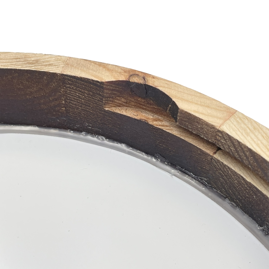 LED griestu lampa OAK SMOKY SLIM LED/20W/230V 4000K Ø 27 cm ozolkoka / tumši brūna