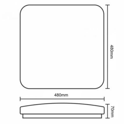 LED Aptumšojama griestu lampa OPAL LED/48W/230V 3000-6500K + tālvadības pults