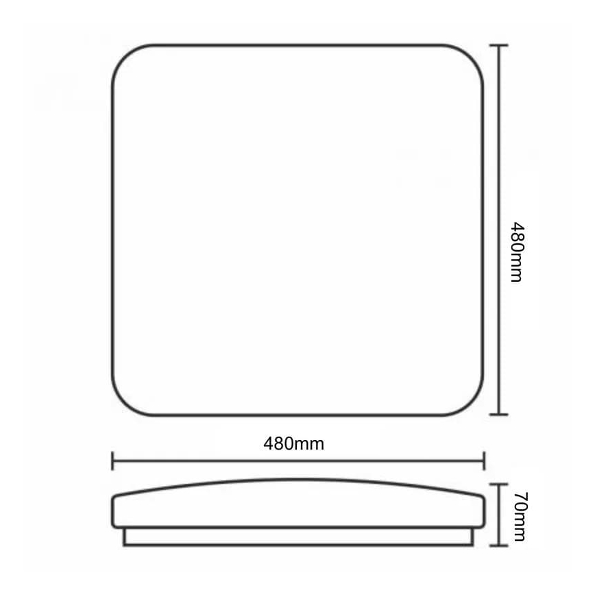 LED Aptumšojama griestu lampa OPAL LED/48W/230V 3000-6500K + tālvadības pults