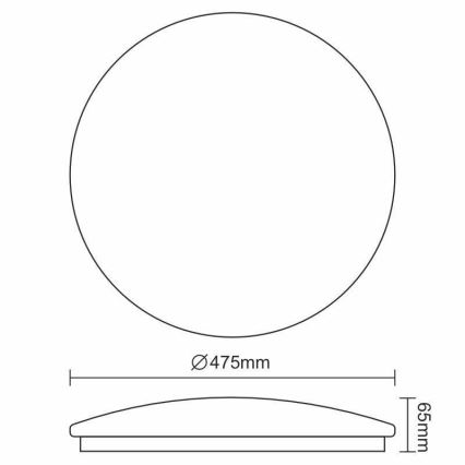 LED Griestu lampa OPAL LED/48W/230V 4000K