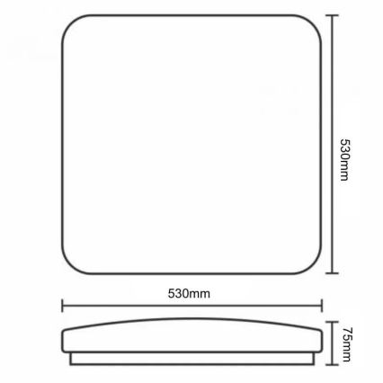 LED Aptumšojama griestu lampa OPAL LED/60W/230V 3000-6500K + tālvadības pults