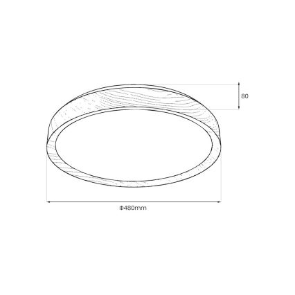 LED griestu lampa ORINOKO LED/36W/230V Ø 48 cm bēša