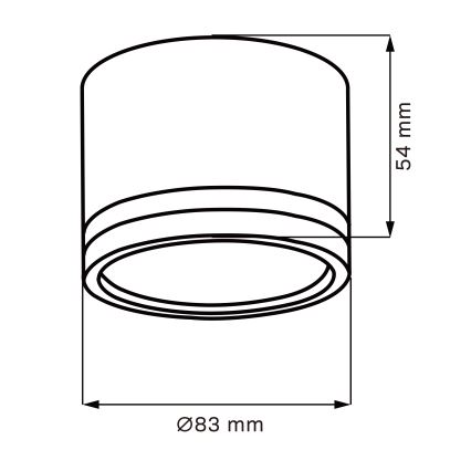 LED Griestu lampa PARĪZE 1xGX53/6W/230V melna
