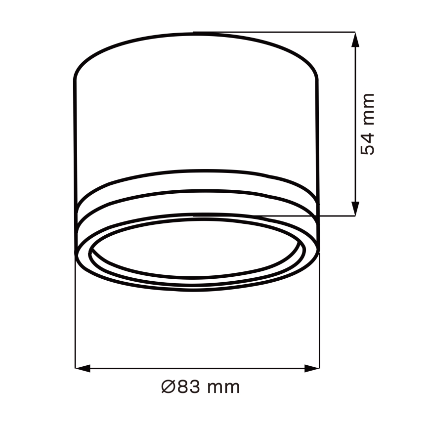 LED Griestu lampa PARĪZE 1xGX53/6W/230V melna