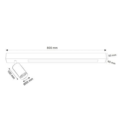 LED Griestu lampa PARĪZE LED/24W/230V + 1xGU10/10W melna