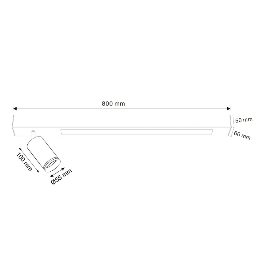LED Griestu lampa PARĪZE LED/24W/230V + 1xGU10/10W melna