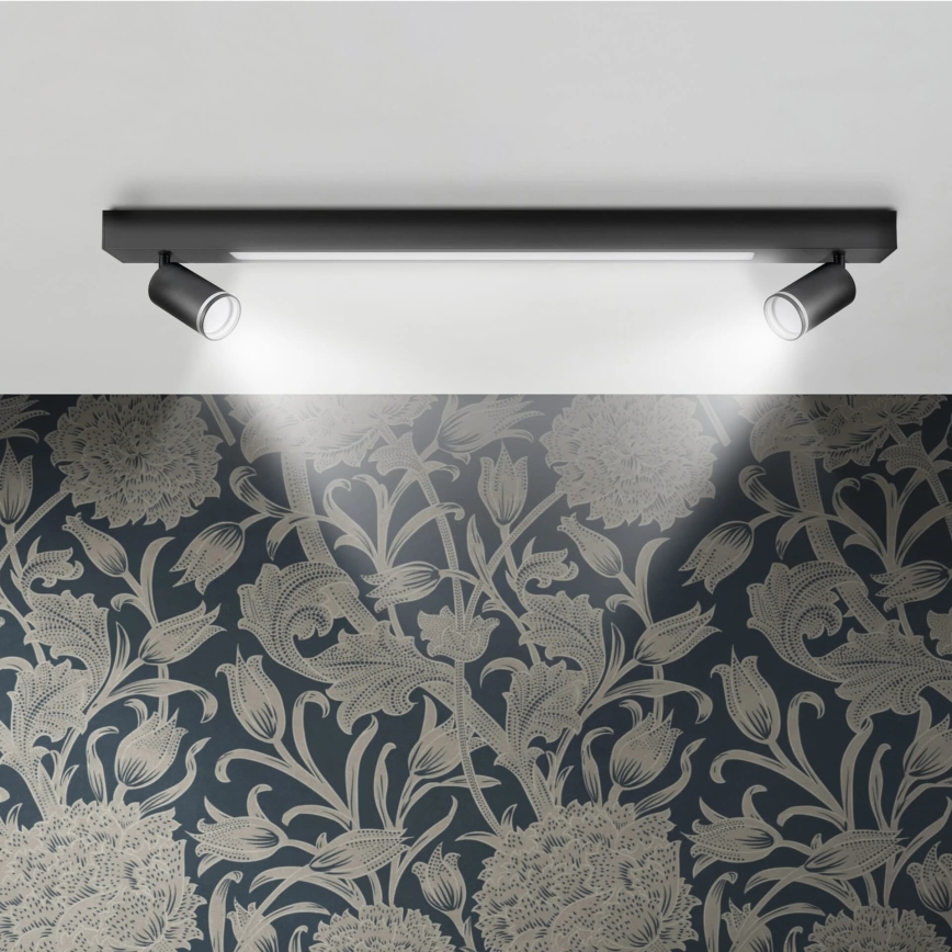 LED Griestu lampa PARĪZE LED/24W/230V + 2xGU10/10W melna