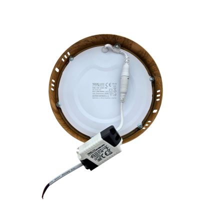 LED Griestu lampa RING LED/12W/230V 4200K d. 16 cm brūna