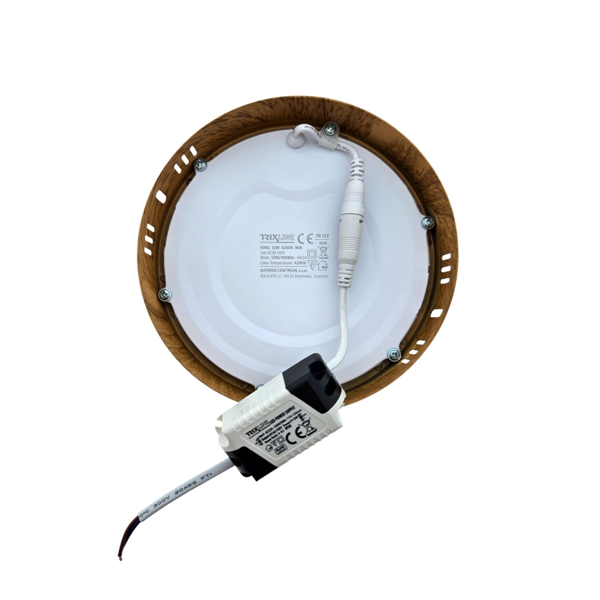LED Griestu lampa RING LED/12W/230V 4200K d. 16 cm brūna