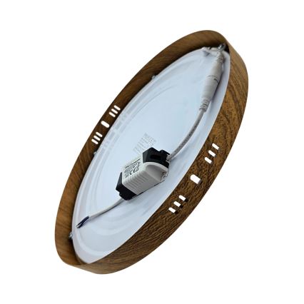 LED Griestu lampa RING LED/24W/230V 4200K d. 28,5 cm brūna