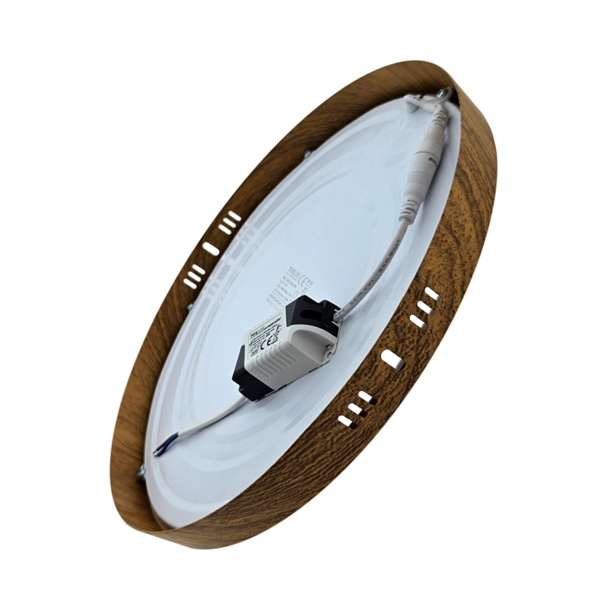 LED Griestu lampa RING LED/24W/230V 4200K d. 28,5 cm brūna
