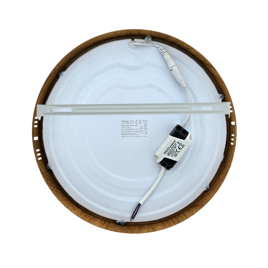 LED Griestu lampa RING LED/24W/230V 4200K d. 28,5 cm brūna