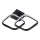 LED griestu lampa ROBERT LED/25W/230V 25x38 cm melna