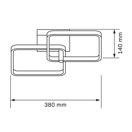 LED griestu lampa ROBERT LED/25W/230V 25x38 cm melna
