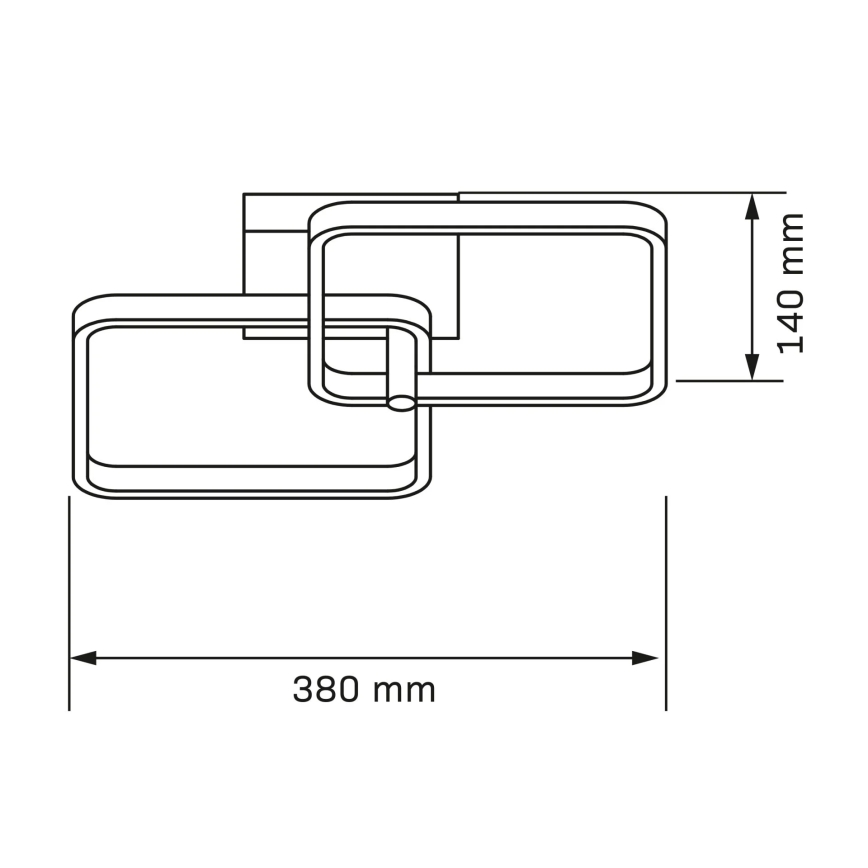 LED griestu lampa ROBERT LED/25W/230V 25x38 cm melna