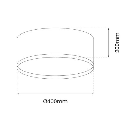 LED Griestu lampa RONDO LED/18W/230V melna