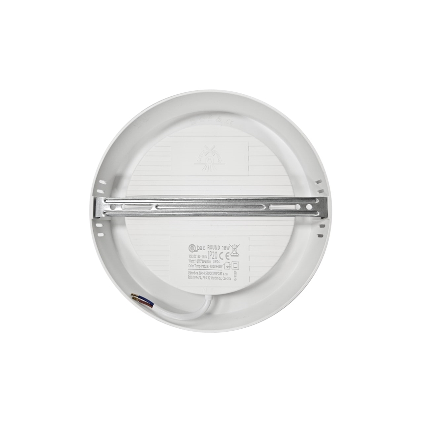 LED Griestu lampa ROUND LED/18W/230V 4000K d. 21,5 cm balta