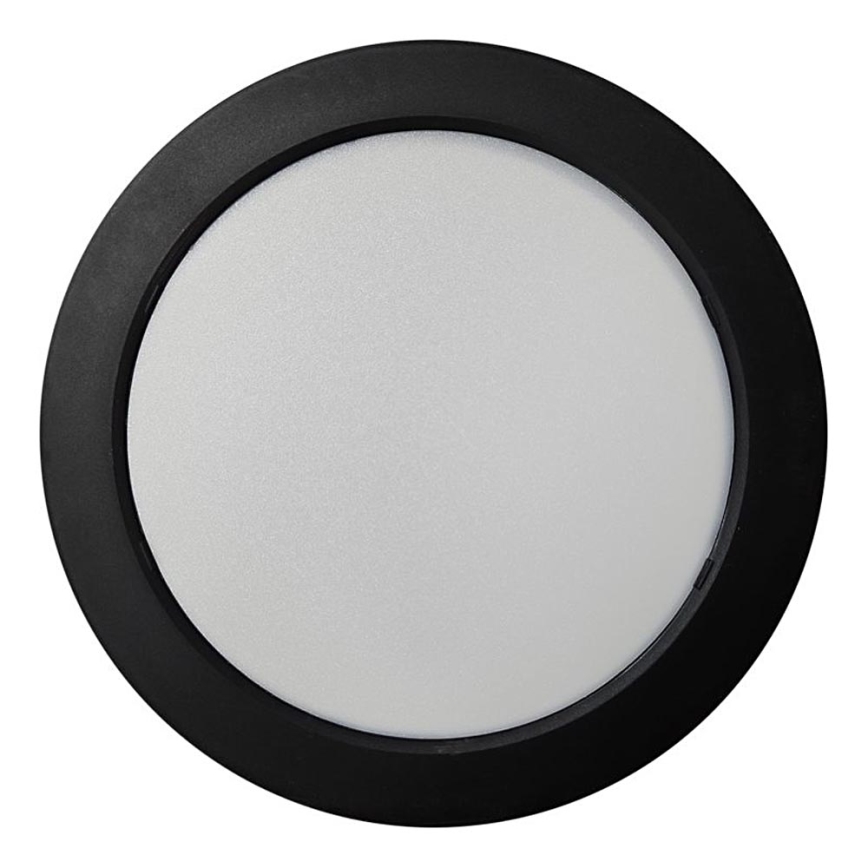 LED Griestu lampa ROUND LED/18W/230V 4000K d. 21,7 cm melna