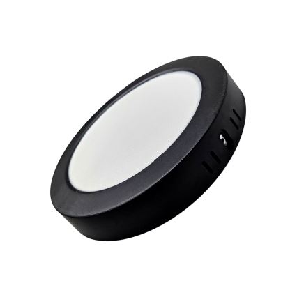 LED Griestu lampa ROUND LED/18W/230V 4000K d. 21,7 cm melna