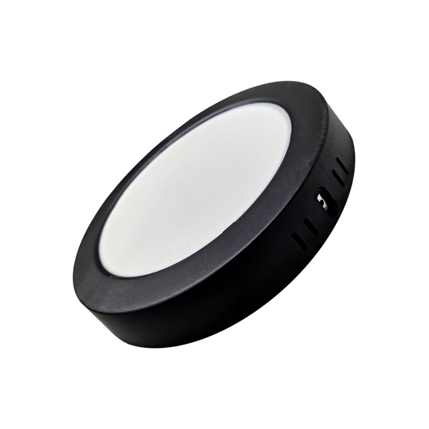 LED Griestu lampa ROUND LED/18W/230V 4000K d. 21,7 cm melna
