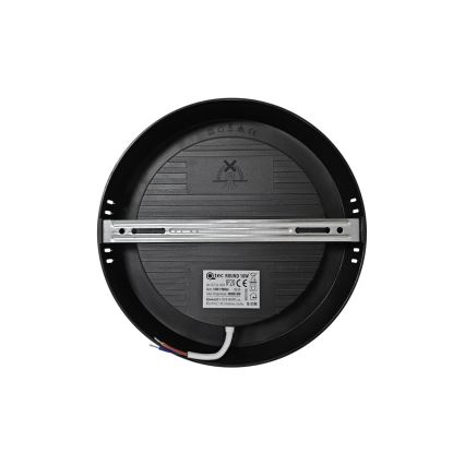 LED Griestu lampa ROUND LED/18W/230V 4000K d. 21,7 cm melna
