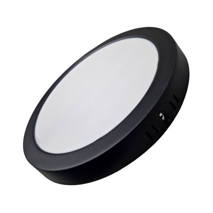 LED Griestu lampa ROUND LED/24W/230V 4000K d. 28,8 cm melna