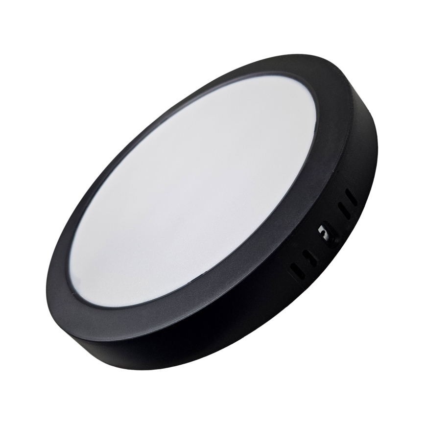 LED Griestu lampa ROUND LED/24W/230V 4000K d. 28,8 cm melna