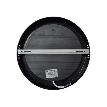 LED Griestu lampa ROUND LED/24W/230V 4000K d. 28,8 cm melna