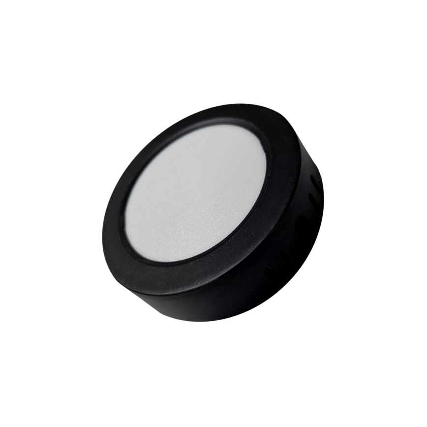 LED Griestu lampa ROUND LED/6W/230V 4000K d. 12,1 cm melna