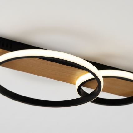 LED griestu lampa ROWENA LED/14W/230V melna/brūna