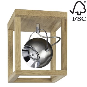LED Griestu lampa ROY 1xGU10/5W/230V matēts ozolkoks - FSC sertifikāts