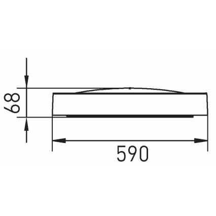 LED Griestu lampa SAMER LED/40W/230V 4000K