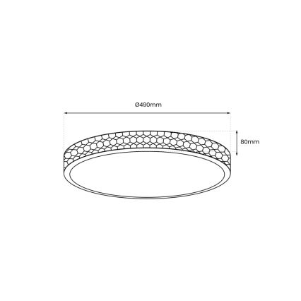 LED Griestu lampa SHINY LED/34W/230V zelta