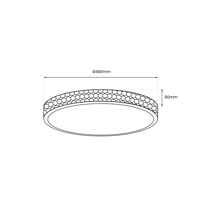 LED Griestu lampa SHINY LED/34W/230V zelta