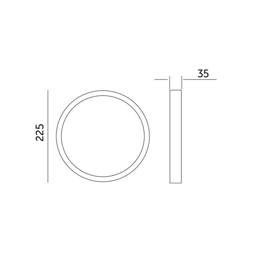 LED Griestu lampa SIGARO CIRCLE LED/18W/230V 4000K IP40