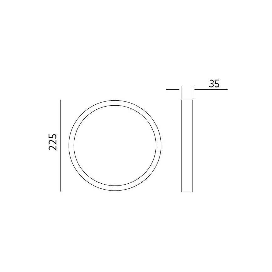 LED Griestu lampa SIGARO CIRCLE LED/24W/230V 4000K IP40