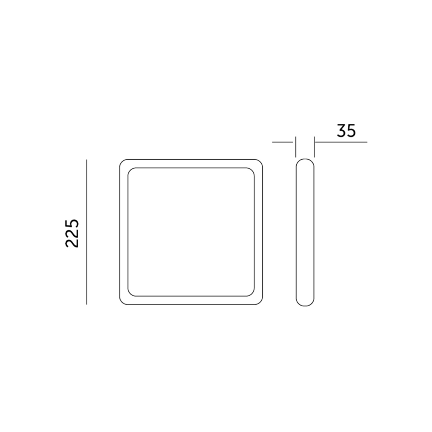 LED Griestu lampa SIGARO SQUARE LED/24W/230V 4000K IP40