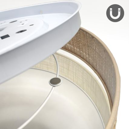 LED griestu gaismeklis SIRJA BOHO LED/36W/230V 4000K Ø 45 cm bēšs/krēmkrāsa