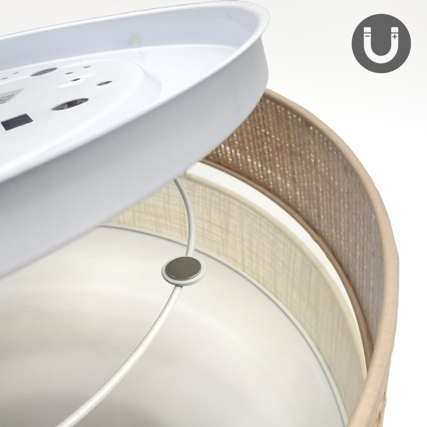 LED griestu gaismeklis SIRJA BOHO LED/36W/230V 4000K Ø 45 cm bēšs/krēmkrāsa