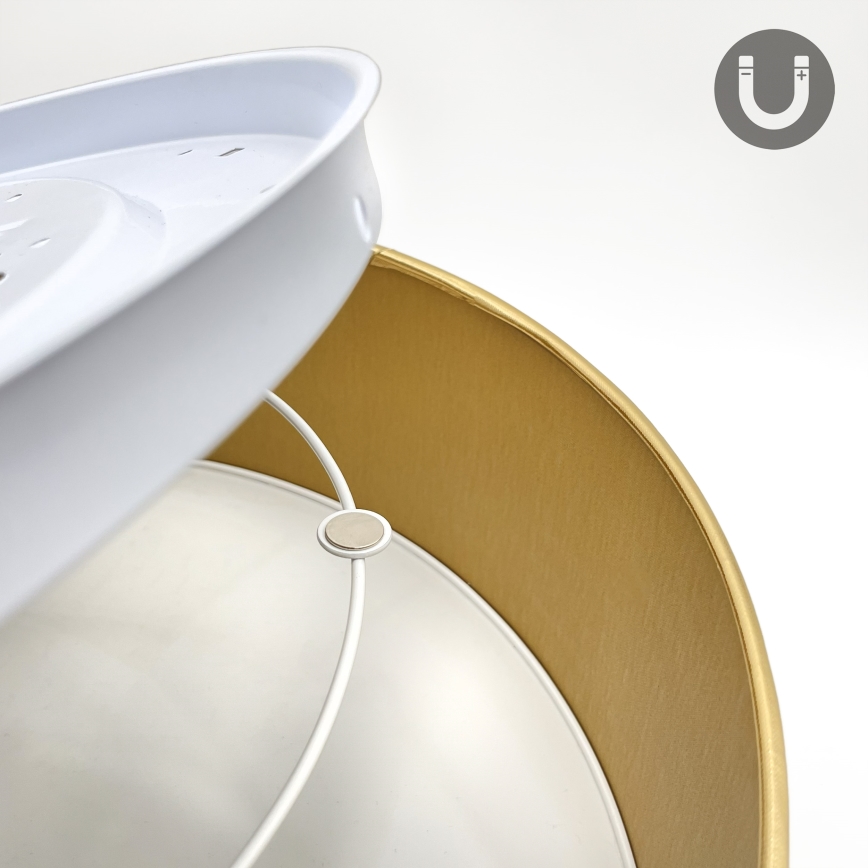 LED griestu gaismeklis SIRJA LED/36W/230V 4000K Ø 45 cm brūns/zelts