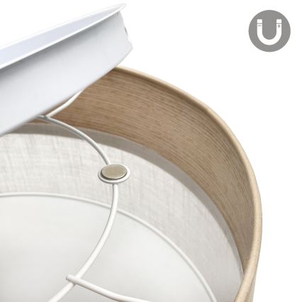 LED Griestu lampa SIRJA WOOD LED/20W/230V d. 35 cm balta/ozols