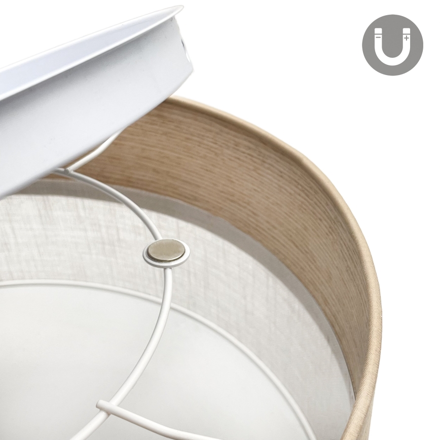 LED Griestu lampa SIRJA WOOD LED/20W/230V d. 35 cm balta/ozols