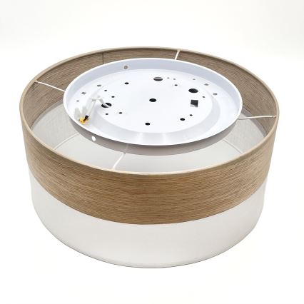 LED Griestu lampa SIRJA WOOD LED/20W/230V d. 35 cm balta/ozols