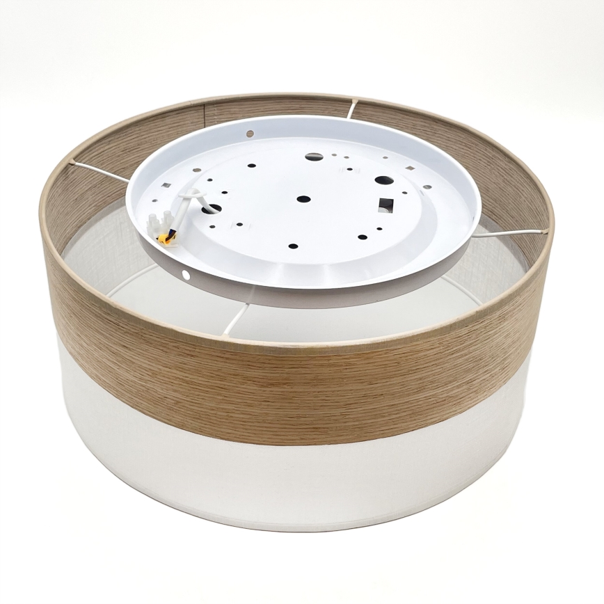 LED Griestu lampa SIRJA WOOD LED/20W/230V d. 35 cm balta/ozols